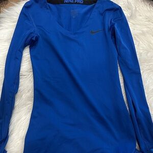 Nike Women's Vivid Blue Long Sleeve Tee